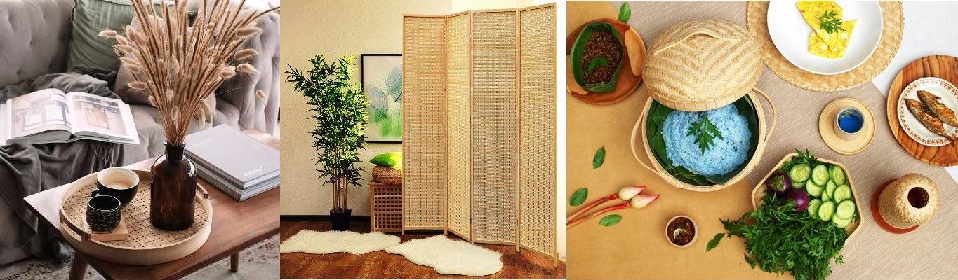 Dekorasi Kerajinan Bambu Percantik Rumah; Berikan Kesan Natural