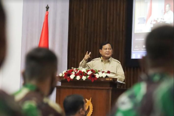Menhan Prabowo Subinato  Beri Materi Pembekalan Ke Pasis Seskoau Angkatan 58 