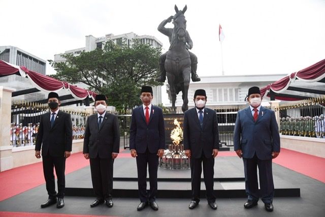 Presiden Jokowi Resmikan Tugu Api Semangat Indonesia Merdeka Tidak Pernah Padam