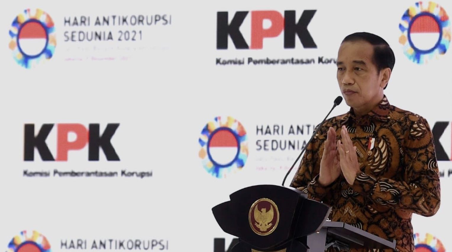 Peringati Hari Antikorupsi Sedunia,, Presiden Jokowi Ingatkan Pentingnya Pemberantasan Korupsi hingga ke akar-akar