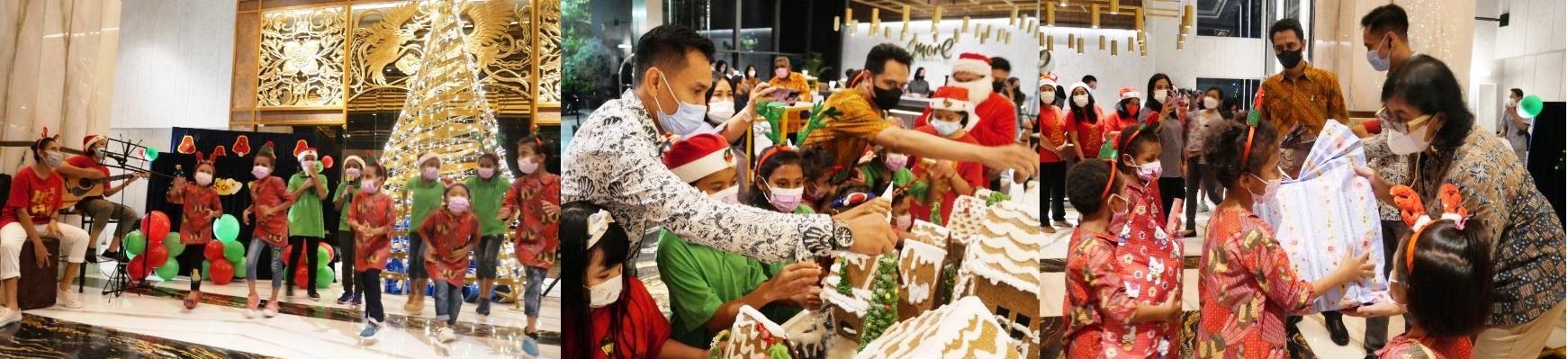 Grand Mercure Surabaya City; Ajak Anak-anak Panti Asuhan Nyalakan Dekorasi Lampu Natal