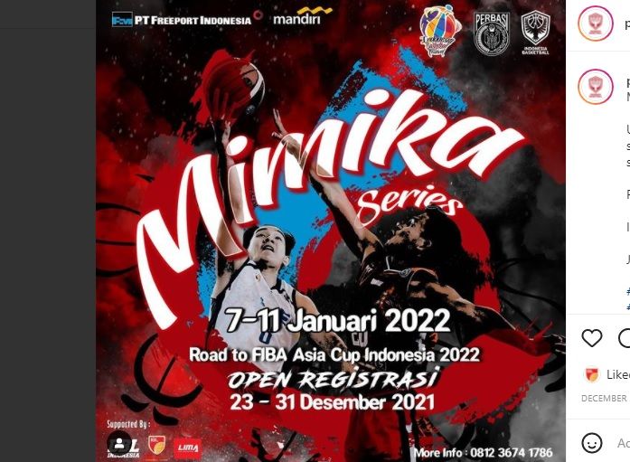 Jadwal Indonesia Basketball Festival 2022, Dibuka di Timika Pekan Ini