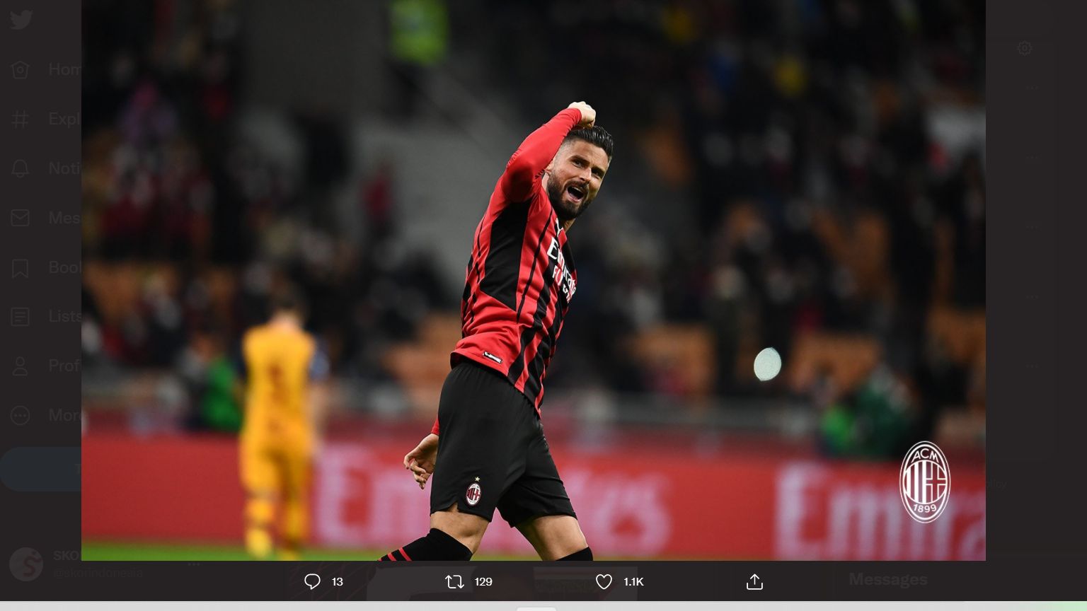 Hasil Liga Italia: Diwarnai 2 Kartu Merah, AC Milan Kalahkan AS Roma
