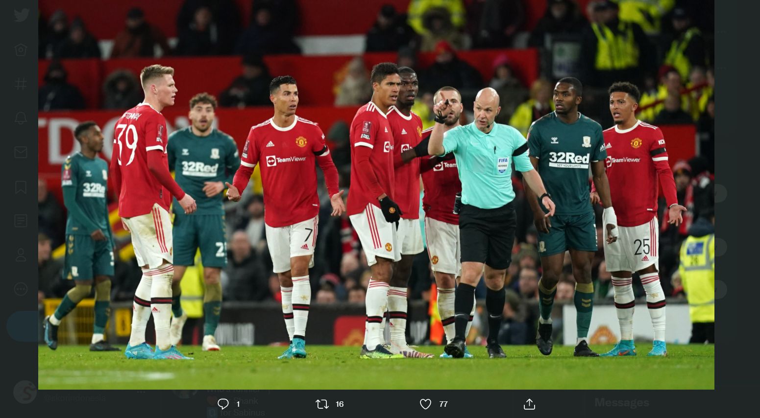 Hasil Piala FA: Kalah Adu Penalti, Manchester United Tersingkir