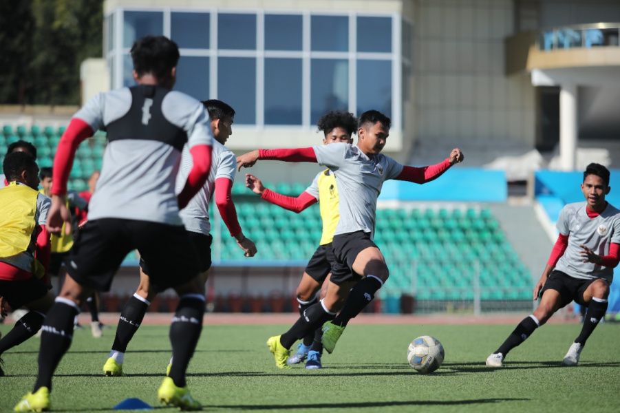 Timnas U-23 Indonesia Jalani Latihan Perdana, Satu Pemain Cedera