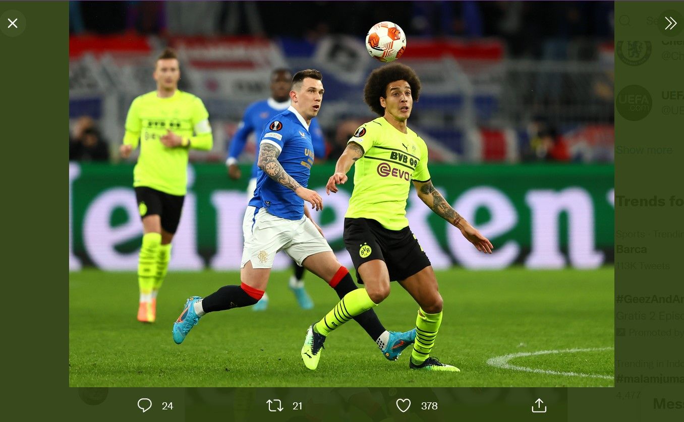 Hasil Lengkap Liga Europa:Borussia Dortmund Tumbang, Hanya Satu Wakil Italia Menang