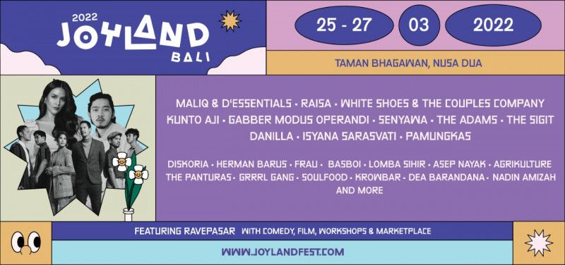 Festival Musik Joyland 2022 Bakal Diselenggarakan di Bali Akhir Maret 2022