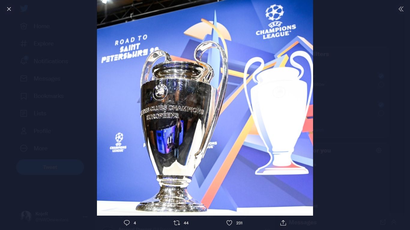 UEFA Resmi Alihkan Final Liga Champions Paris