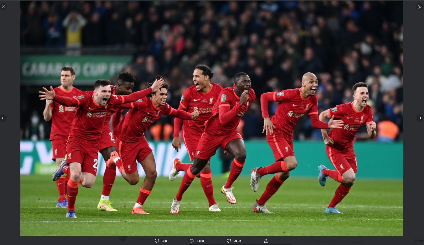 Hasil Chelsea vs Liverpool: Diwarnai 22 Tendangan Penalti, The Reds Rebut Piala Liga Inggris
