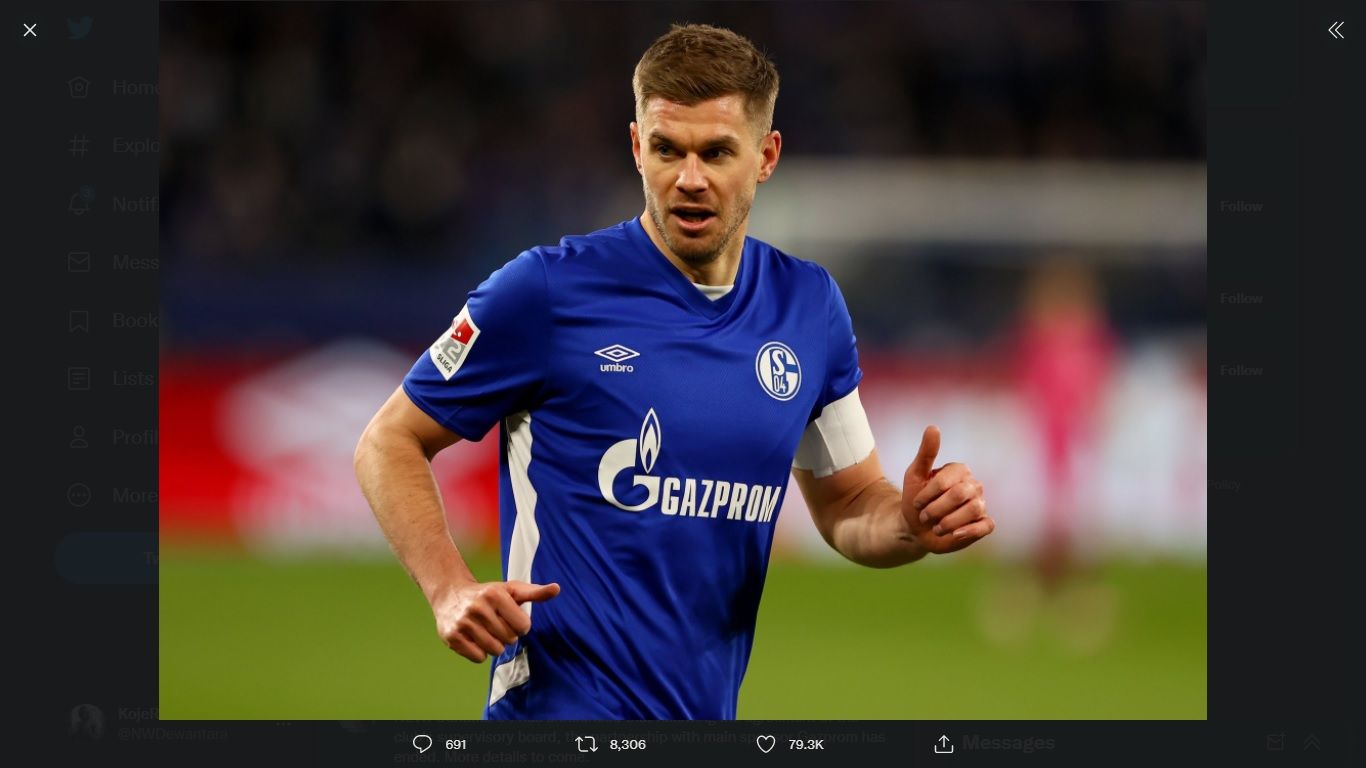 Schalke 04 Tanggalkan Nama Gazprom dari Jersey Akibat Krisis Rusia-Ukraina