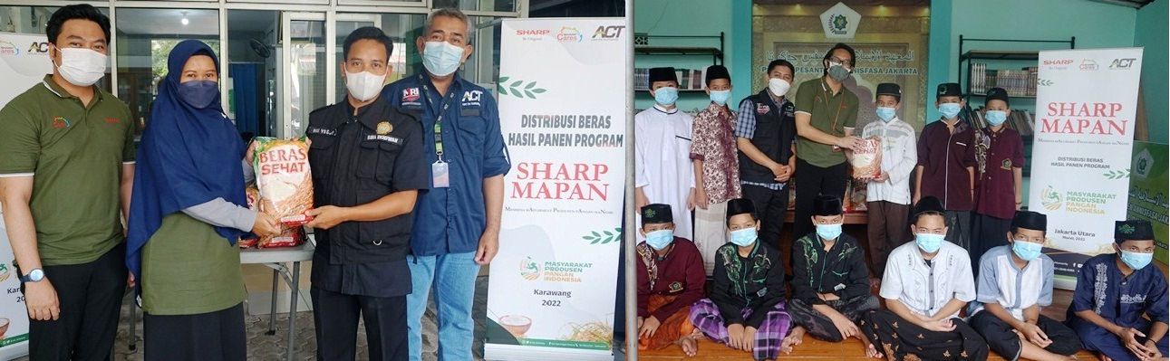 Sharp Indonesia Donasikan 5,2 Ton Beras, Rayakan HUT Ke-52