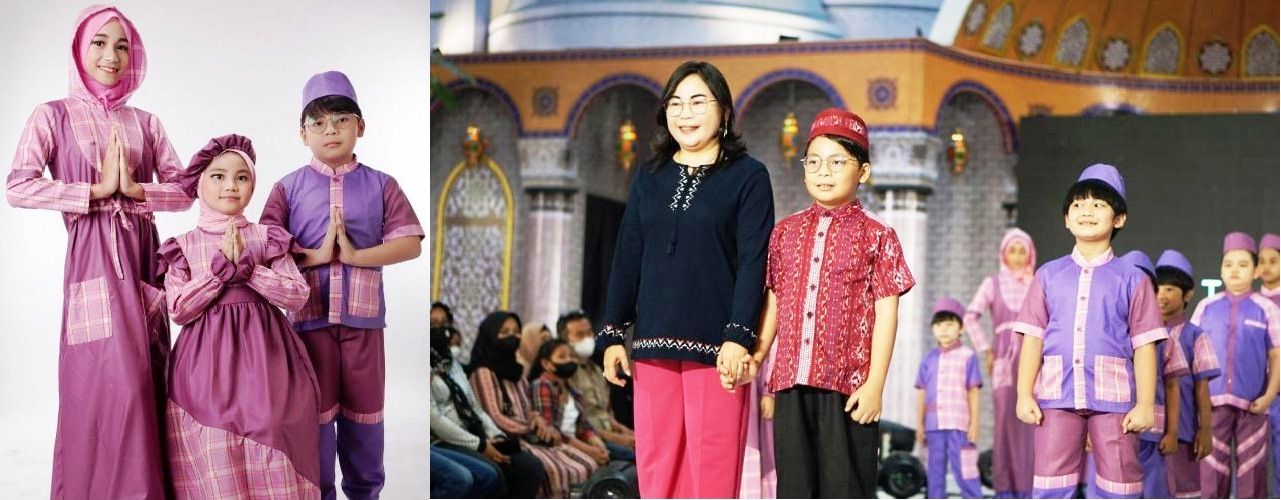 Meyti Hanna Rancang Busana Muslim Anak, Purple Kids of Ramadhan