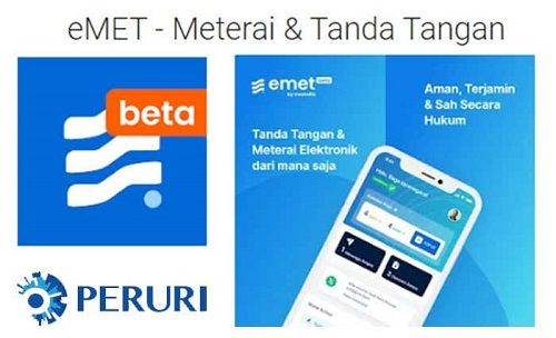 eMET; AplikasiPenyedia Bundling e-Meterai dan Tanda Tangan Digital Pertama untukTransaksi Dokumen Elektronik