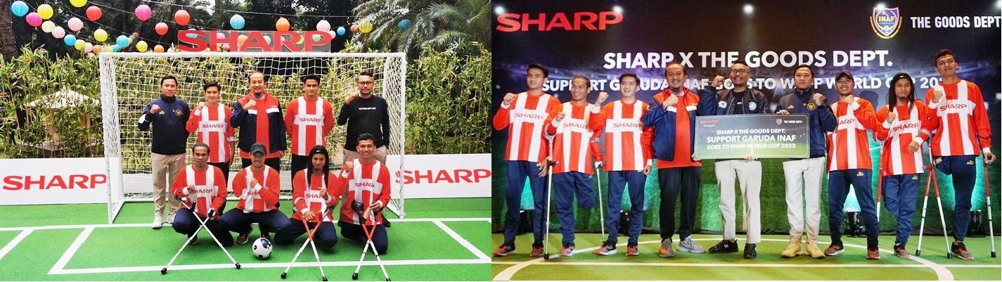 Sharp Indonesia Dukung Garuda INAF di Piala Dunia WAFF 2022, Galang Dana untuk Pelatihan 