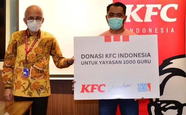 KFC Indonesia Serahkan Donasi Rp.150 juta Lebih kepada Yayasan 1000 Guru