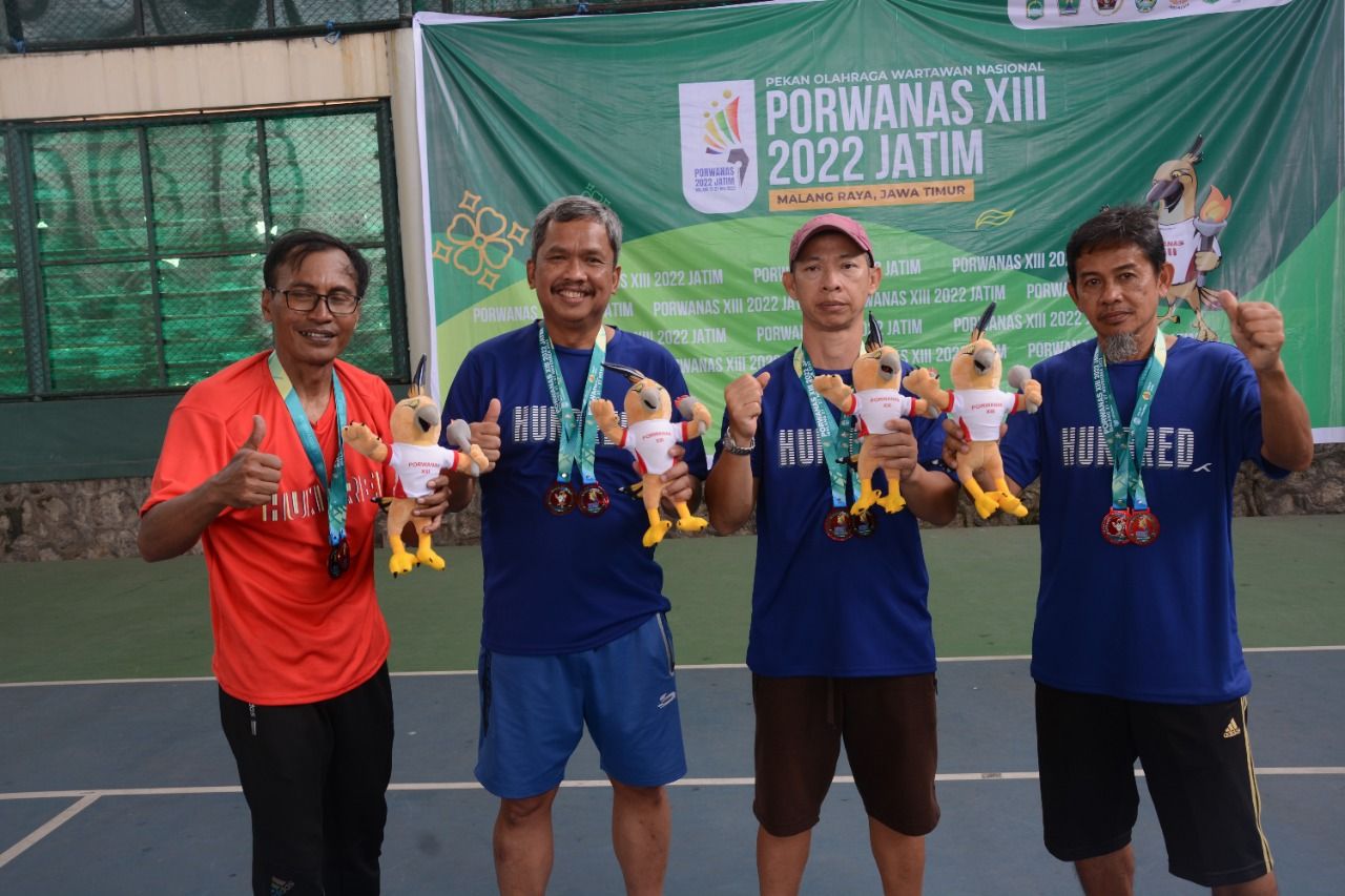 Porwanas 2022: Tenis Lapangan PWI DKI Jakarta Sumbang Tiga Perunggu 
