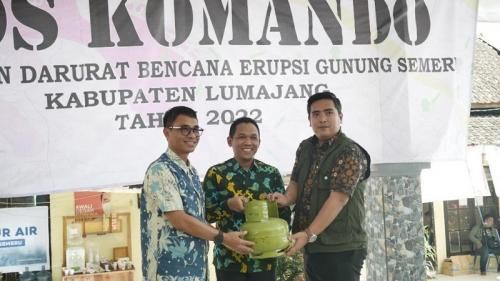 Korban Erupsi Semeru dapat Bantuan Tabung Gas dari PT. Pos Indonesia