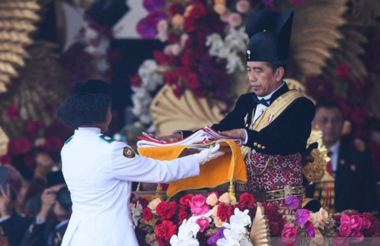 Presiden Jokowi Pimpin Upacara Peringatan HUT ke 78 RI di Istana Negara