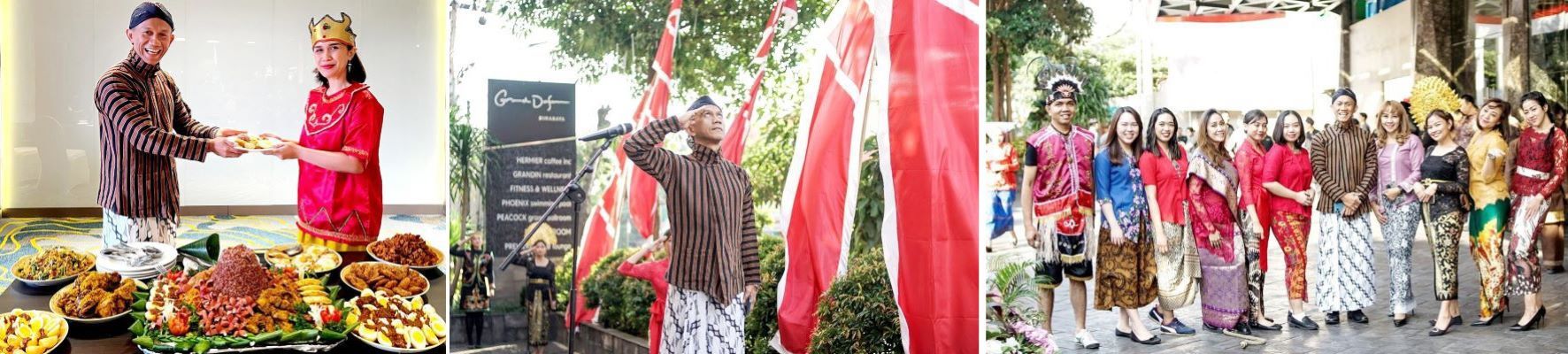 Grand Dafam Signature Surabaya Ajak Tamu Ikut Upacara Bendera, Bikin Tumpeng Kemerdekaan