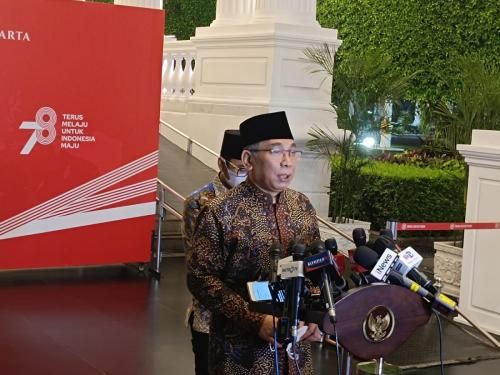 Ketum PBNU KH Yahya Cholil Staquf Temui Presiden Jokowi di Istana