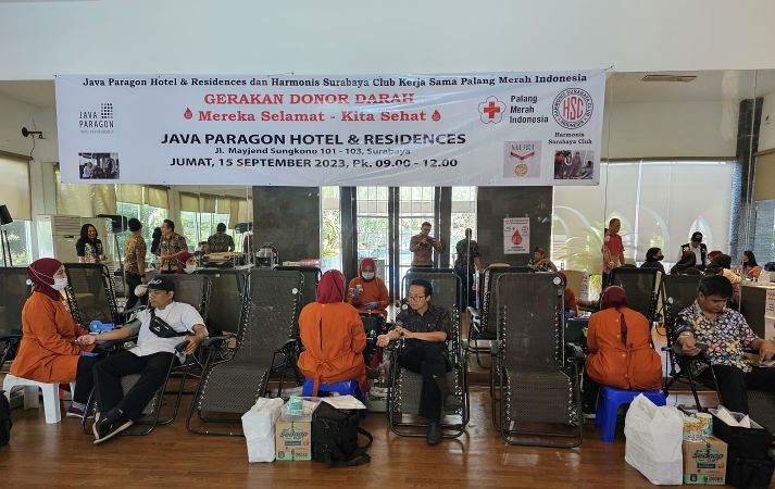 Java Paragon Gelar Donor Darah, Diikuti Karyawan & Tamu