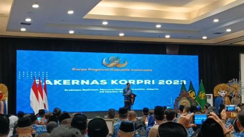 Presiden Jokowi Resmi Buka Rakernas Korpri  2023