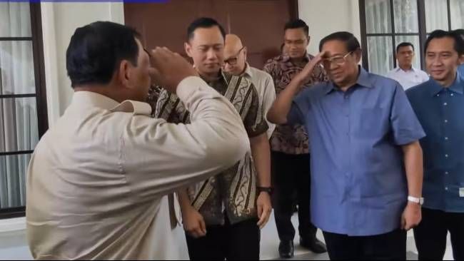 Prabowo Temui SBY di Pacitan: “Beliau dulu komandan Saya!”