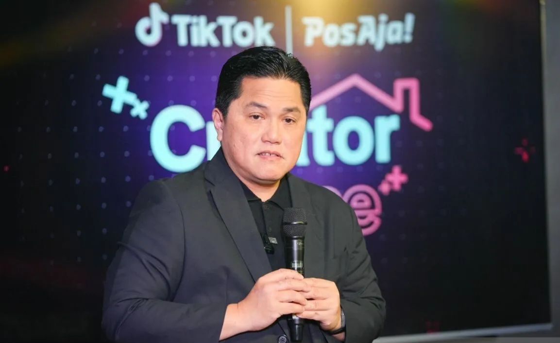 Erick Thohir Resmikan Kolaborasi PT Pos-TikTok