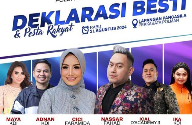 Artis Top Dangdut Meriahkan Deklarasi Besti di Polman