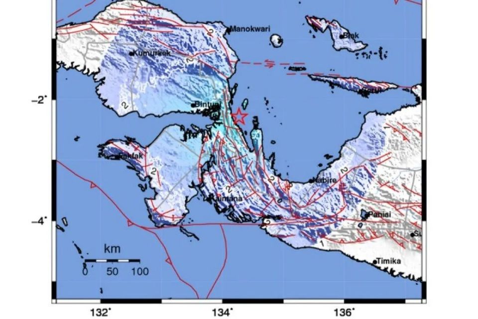 BMKG Deteksi Gempa 5,0 Magnitudo Guncang Teluk Wondama-Papua Barat