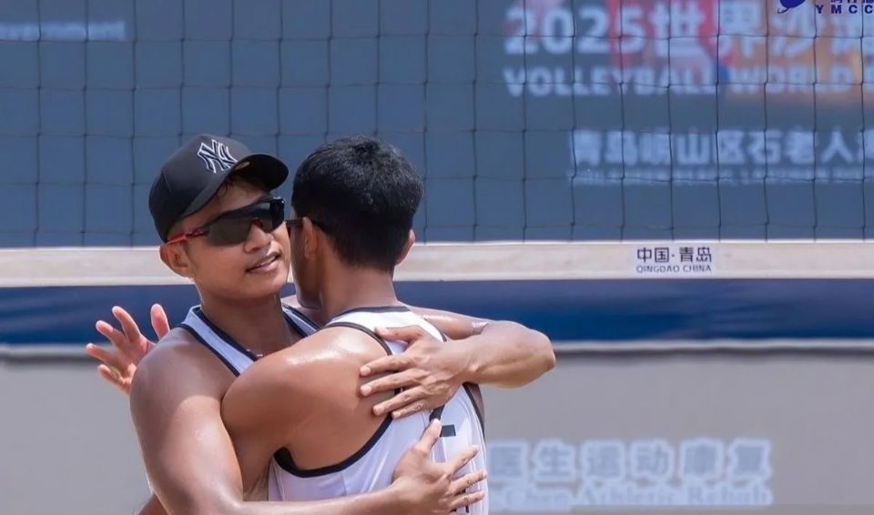 Tim Bola Voli Pantai Putra Indonesia ke Semifinal Beach Pro Tour Futures Qidong 2025