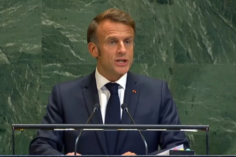 Di Sidang Umum PBB, Presiden Macron  Resmi Sampaikan Pengakuan Prancis untuk Negara Palestina