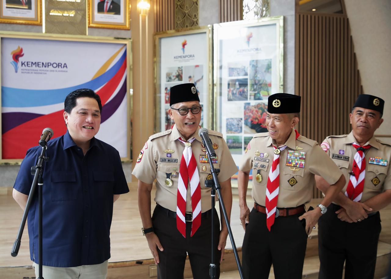 Menpora Erick Sinergikan Program Kemenpora dengan Program Kwarnas Hingga Lahirkan Saka Olahraga