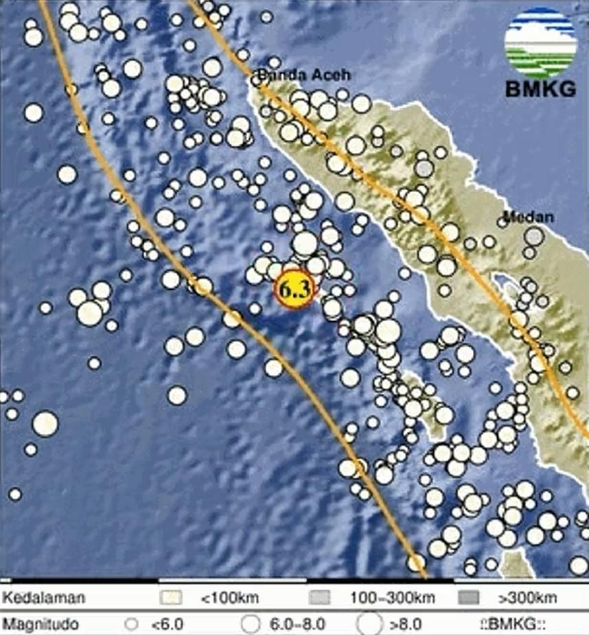 Gempa 6,4 M Guncang Sinabang Aceh