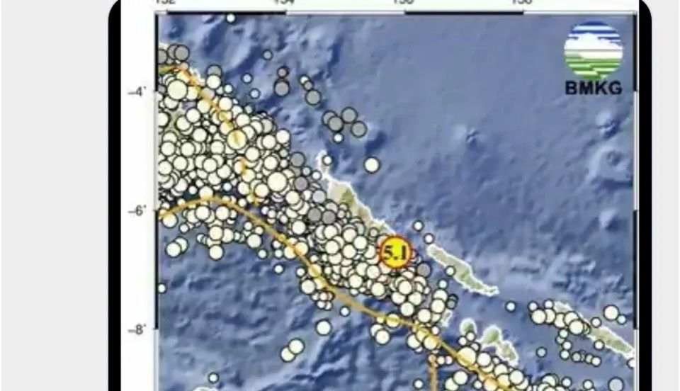 Gempa M5,1 Guncang Merauke Papua Selatan