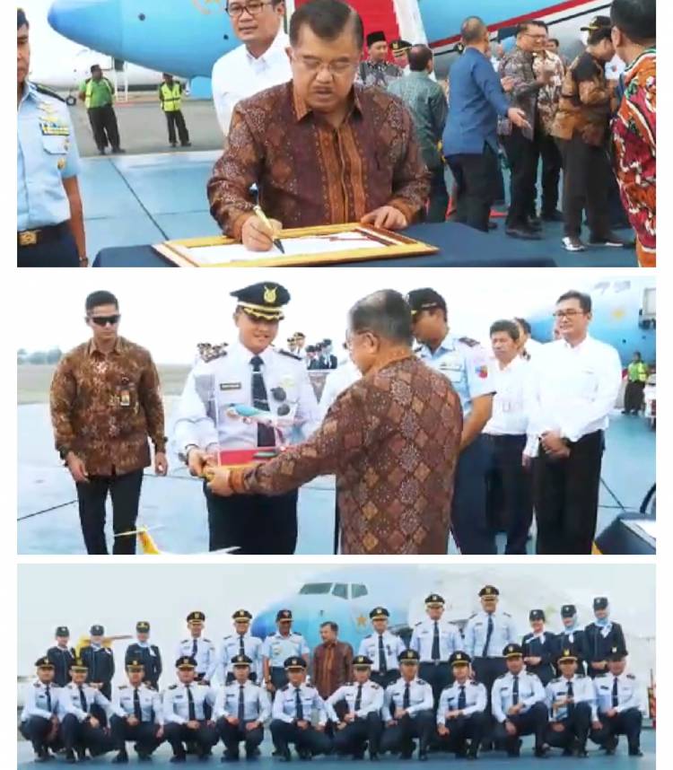 Wapres RI HM Jusuf Kalla; Raih Kejutan Dari TNI AU