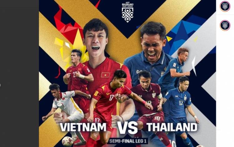 Bekuk Vietnam, Thailand Selangkah Lagi Lolos ke Final Piala AFF 2020