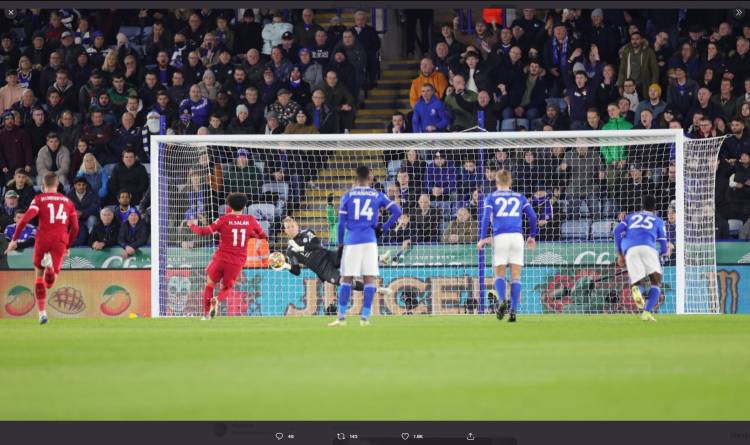 Hasil Leicester CIty vs Liverpool: Mohamed Salah Gagal Penalti, The Reds Merana