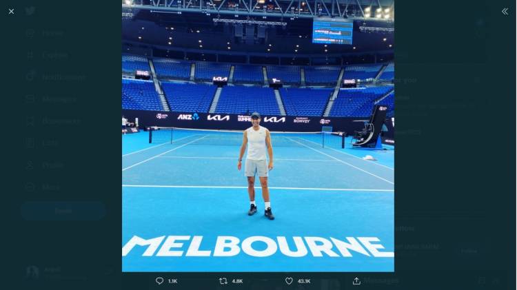 Rafael Nadal Mendarat di Melbourne untuk Australian Open