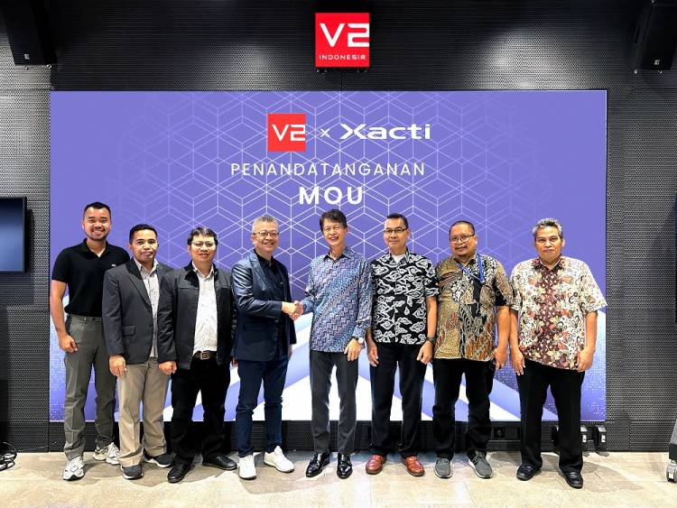 V2 Indonesia Gandeng PT Xacti Indonesia Dukung Program TKDN Sebagai Pelopor SMT Proses dalam Produksi LED dan Videotron Dalam Negeri
