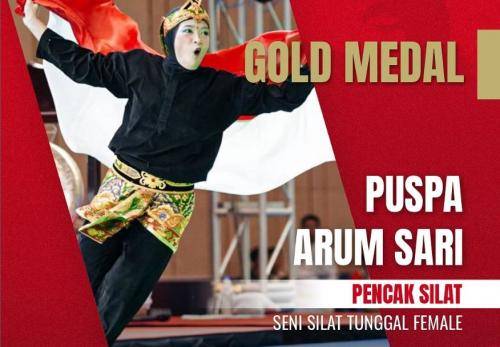 Puspa Arum Sari Sumbang Medali Emas Ke-12 Sea Games 2023 untuk Indonesia dari Cabor Pencak Silat
