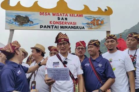 Menparekraf Sandiaga Uno Resmikan Desa Kelawi Lampung Jadi Desa Wisata Terbaik