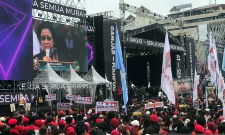 Megawati Serukan Pasangan Ganjar-Mahfud Menang Satu Putaran