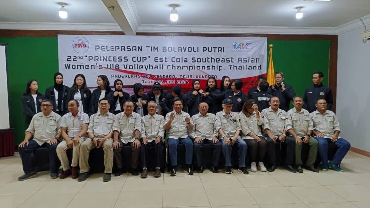 PP PBVSI Resmi Lepas Tim Bola Voli Putri U-18 ke Princess Cup Thailand