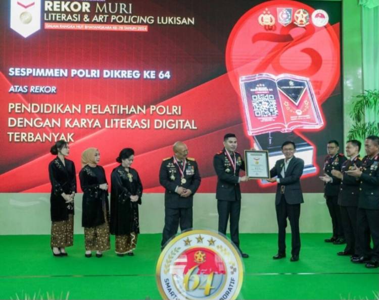 Sespim Lemdiklat Polri Gelar Kegiatan Pemberian Rekor MURI