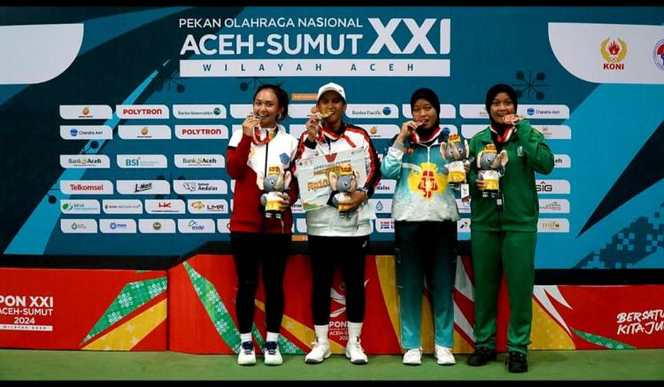 Putri Jateng, Allif Nafiiah Raih Medali Emas Tunggal Putri Soft Tenis PON XXI 2024