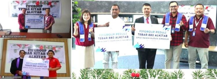 Sambut Natal 2024, FIFGROUP Bagikan 880 Alkitab di Delapan Gereja di Indonesia