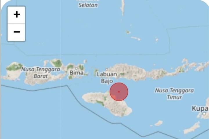 Gempa  Magnitudo 5,3 Guncang Waingapu, NTT