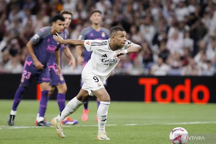 Liga Spanyol: Kylian Mbappe Cetak 2 Gol,  Bawa Real Madrid ke Puncak Klasemen