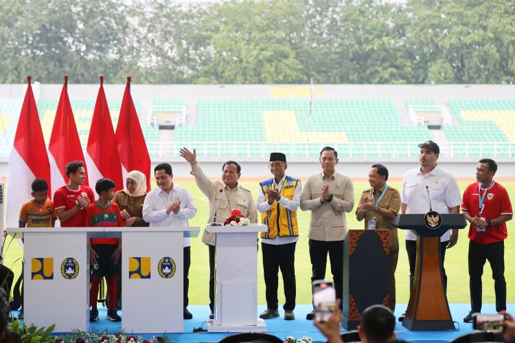 Resmikan 17 Stadion, Prabowo Dorong Kerja sama dengan Klub dan Swasta